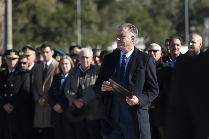 Yamandú Orsi, el 18 de mayo, en Las Piedras. · Foto: Alessandro Maradei