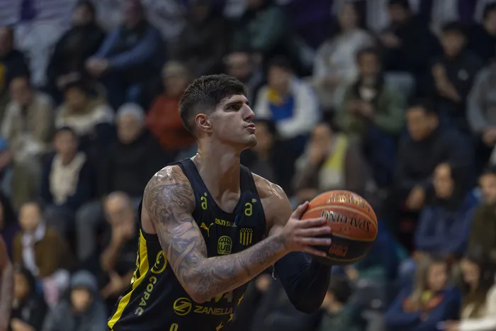 Gabriel Galvanini, de Peñarol, el 22 de mayo, en el Palacio Peñarol. · Foto: Rodrigo Viera Amaral