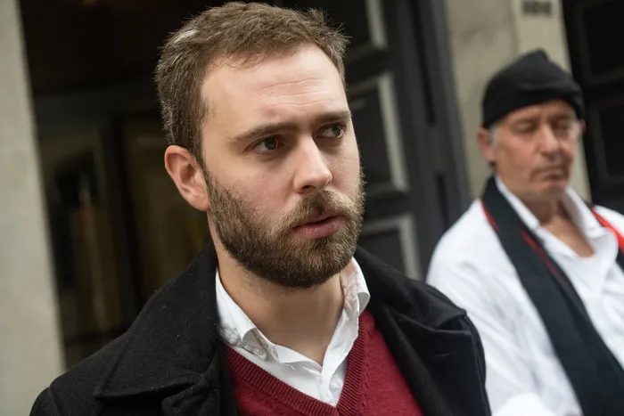 Ezequiel Bueno, tras la audiencia entre SUNCA Maldonado y empresa Wasi, el 25 de mayo, en el Juzgado de Paz y Conciliación · Foto: Gianni Schiaffarino