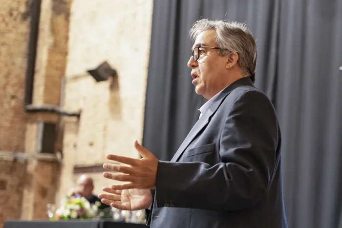 Ernesto Nieto, el 26 de mayo, en el Espacio Cultural Gobbi. · Foto: Santiago Fleitas