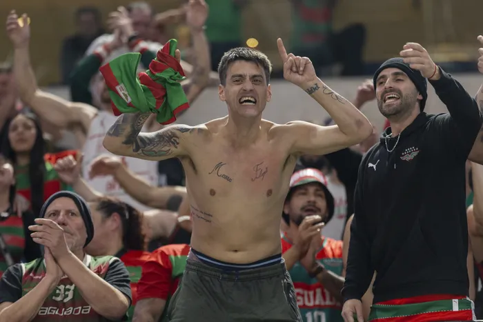 Hinchas de Aguada, el 3 de junio. · Foto: Martin Hernández Müller