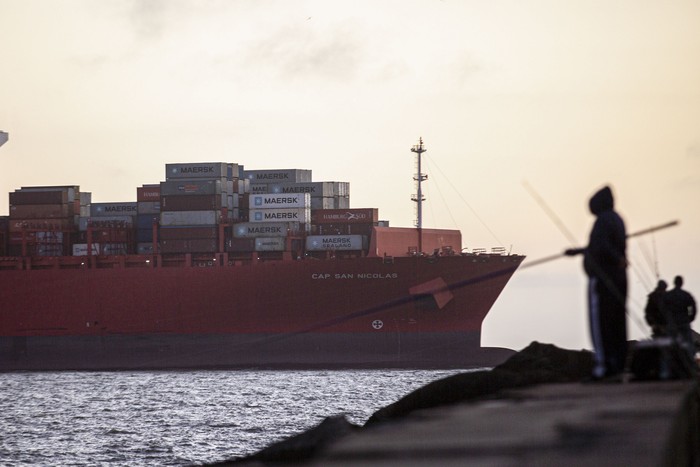 Puerto de Montevideo (archivo, abril de 2020). · Foto: Ernesto Ryan