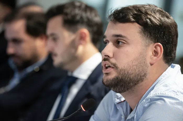 Federico Paganini, el 4 de junio, durante una sesión de la Junta Departamental de Montevideo. · Foto: Inés Guimaraens