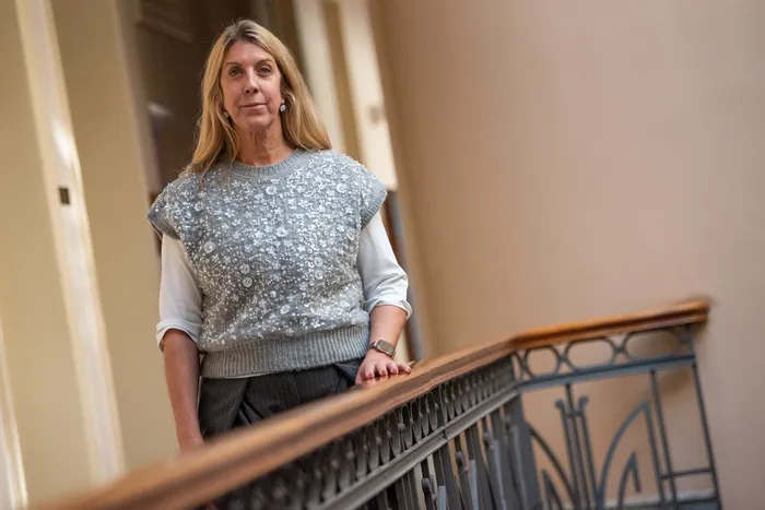 Zelmira May, el 10 de junio, en el edificio del MERCOSUR · Foto: Gianni Schiaffarino