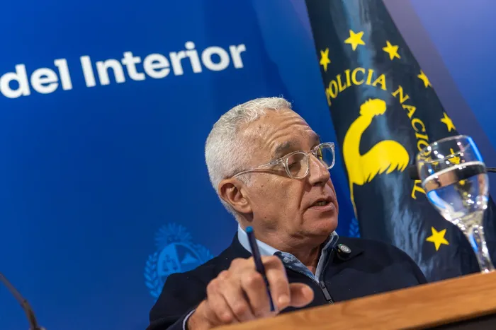 Carlos Negro durante la conferencia de prensa, el 11 de junio, en la sede del Ministerio del Interior. · Foto: Martin Hernández Müller
