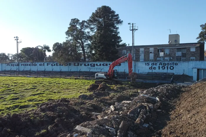 Estadio Belvedere durante su demolición, el 16 de junio. · Foto: Gianni Schiaffarino