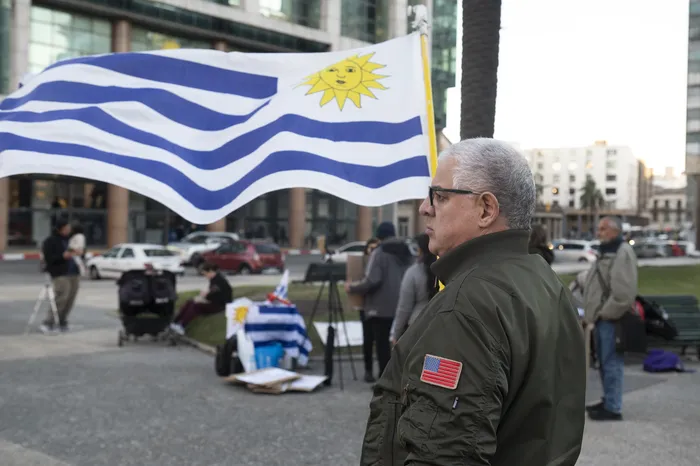Movilización frente a la Torre Ejecutiva, el 16 de junio. · Foto: Alessandro Maradei