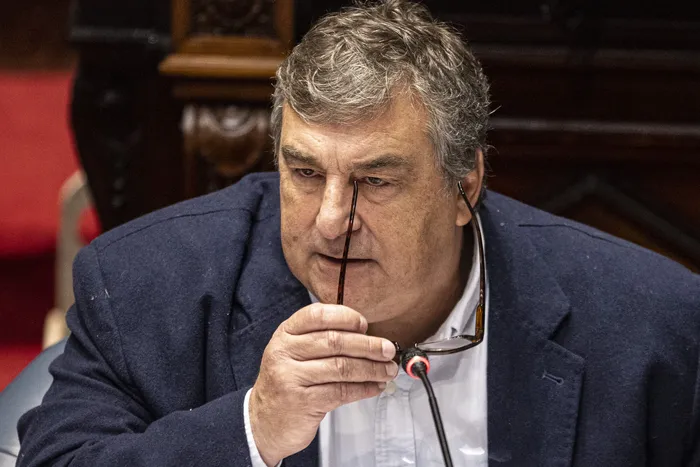 Sergio Botana, el 22 de junio, en la Cámara de Senadores · Foto: Ernesto Ryan