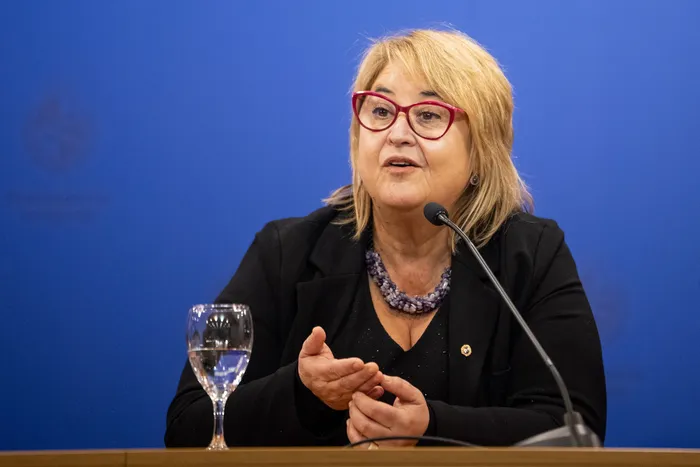 Sandra Lazo, el 26 de junio, en Torre Ejecutiva · Foto: Gianni Schiaffarino