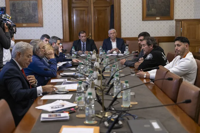 Sindicato Único Portuario y Ramas Afines, durante la Comisión de Asuntos Laborales y Seguridad Social, en el Palacio Legislativo · Foto: Rodrigo Viera Amaral