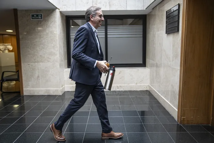 Sebastián Andújar, el 16 de agosto, en el edificio anexo del Palacio Legislativo. · Foto: Ernesto Ryan