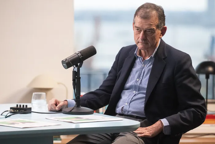 Guido Manini Ríos, el 17 de julio, en _la diaria Radio_. · Foto: Alessandro Maradei
