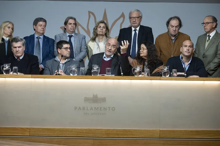 Conferencia de prensa de la Coalición Republicana, el 28 de julio, en el edificio anexo del Palacio Legislativo. Foto: Alessandro Maradei