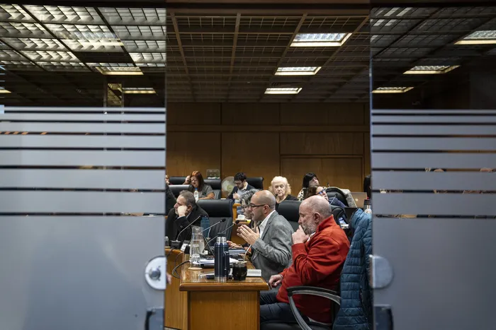 Autoridades de ASSE en comisión, el 30 de julio. · Foto: Ernesto Ryan