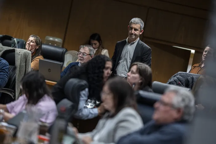 Pablo Caggiani, el 6 de agosto, en la Comisión de Hacienda integrada con Presupuesto de la Cámara de Diputados Foto: Ernesto Ryan