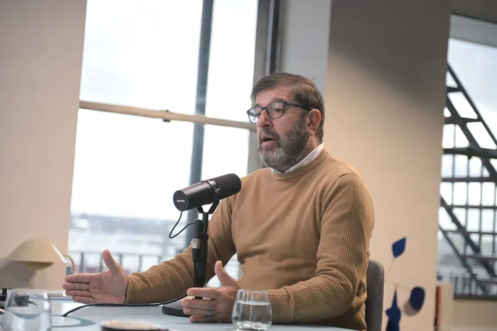 Fernando Pereira, el 7 de agosto, en _La mañana de la diaria_. · Foto: Ignacio Dotti