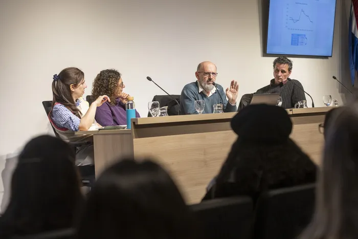 Soledad Iglesias, Paula Balieto, Martín Pardo y Carlos Grau, el 12 de agosto, durante la actividad. · Foto: Rodrigo Viera Amaral