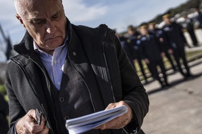 Carlos Negro, en la Jefatura de Policía de Montevideo. · Foto: Ernesto Ryan