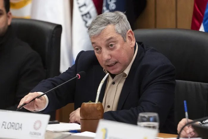 Carlos Enciso en el Congreso de Intendentes. (archivo, agosto de 2026) · Foto: Alessandro Maradei