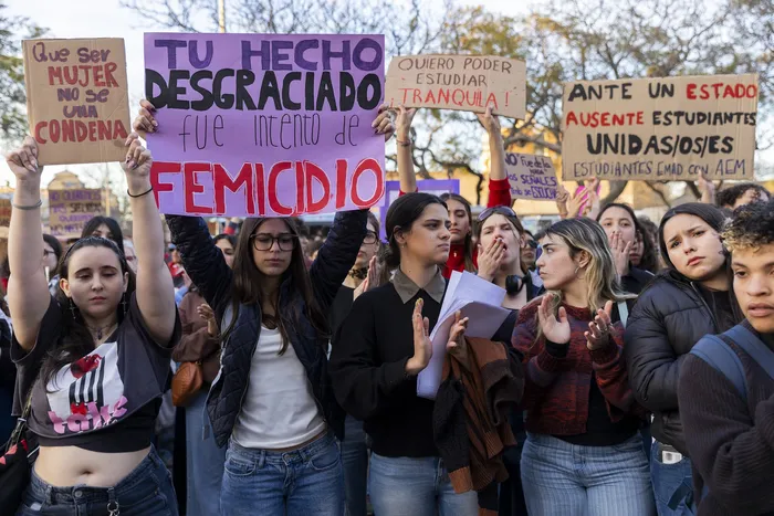Audiencia de formalización de la investigación contra agresor de la Facultad de Medicina, el 16 de setiembre, en el juzgado de Juan Carlos Gomez · Foto: Alessandro Maradei