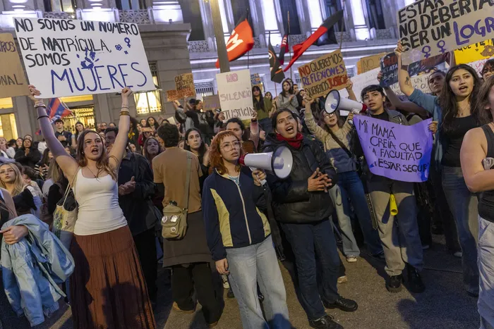 Movilización tras el intento de femicidio a una estudiante, el 2 de setiembre. Foto: Rodrigo Viera Amaral