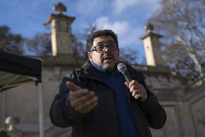 Alejandro Sánchez, el 6 de setiembre, en el parque Capurro. · Foto: Ernesto Ryan
