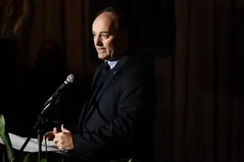 Rafael Ferber durante un discurso en la Rural del Prado (archivo, setiembre de 2026). · Foto: Alessandro Maradei