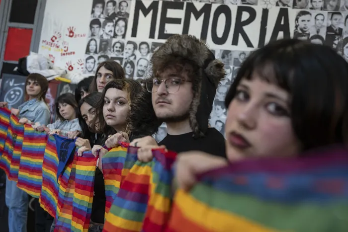 Representantes del Gremio Estudiantil del IAVA, el 16 de setiembre. · Foto: Inés Guimaraens