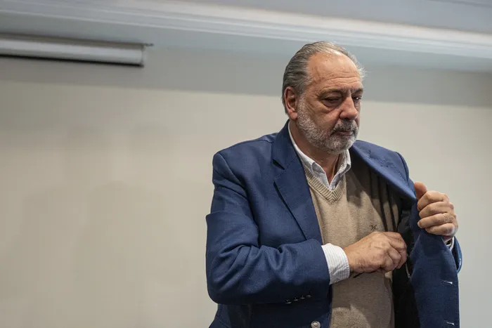 Jorge Gandini, el 22 de setiembre, en conferencia de prensa. · Foto: Ernesto Ryan