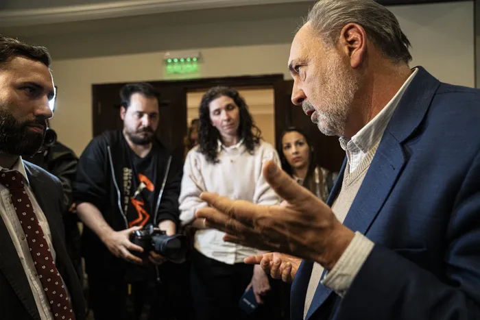 Jorge Gandini , luego de la conferencia de prensa el 22 de setiembre 2026 · Foto: Ernesto Ryan