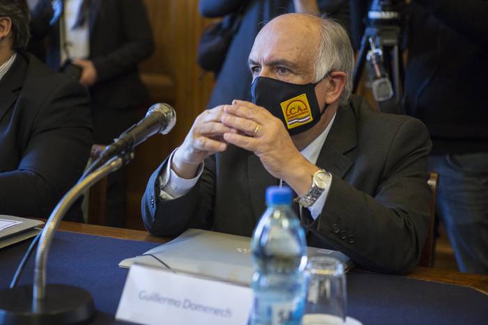 Guillermo Domenech, en la Comisión de Constitución y Legislación (archivo, setiembre de 2020). · Foto: Ernesto Ryan