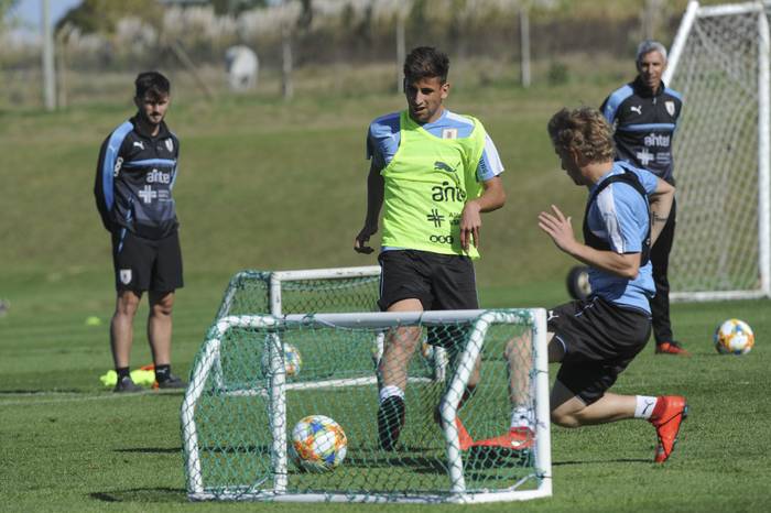Entrenamiento de la selección uruguaya sub 20, en el Complejo Celeste (archivo, mayo de 2019).

 · Foto: Federico Gutiérrez
