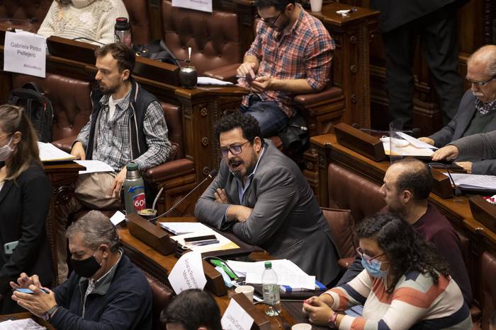 Alejandro Sánchez, en el parlamento (archivo, junio 2020). · Foto: Mariana Greif