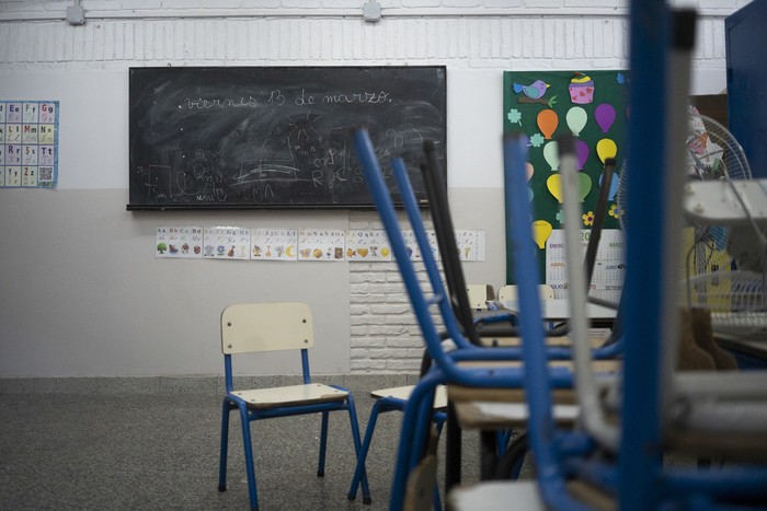 Salón de clase en la escuela en Montevideo (archivo). · Foto: Mariana Greif