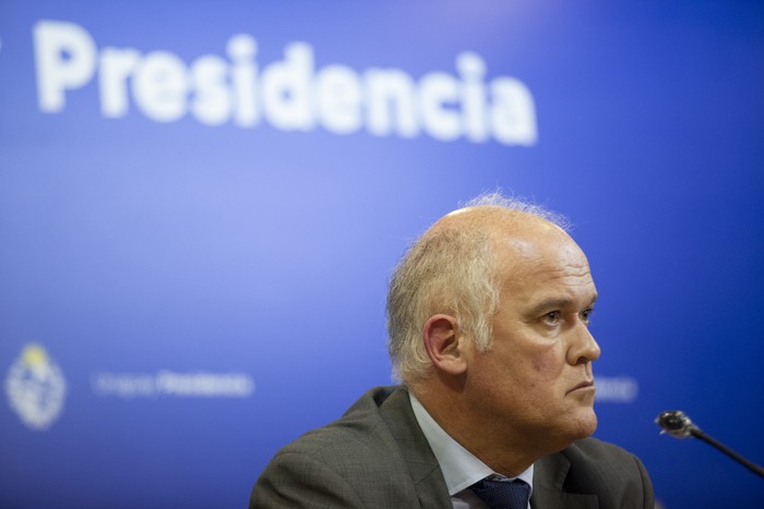 Juan José Olaizola, durante conferencia de prensa en la Torre Ejecutiva (archivo, 2020). · Foto: Ernesto Ryan