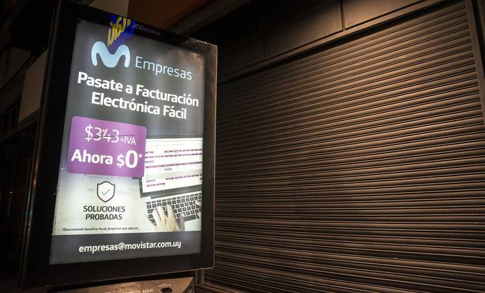 Publicidad de Movistar en Montevideo. · Foto: Natalia Rovira