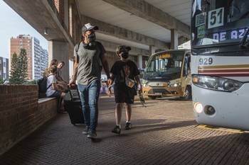 Terminal de ómnibus de Punta del Este (archivo, enero de 2021). · Foto: Ernesto Ryan
