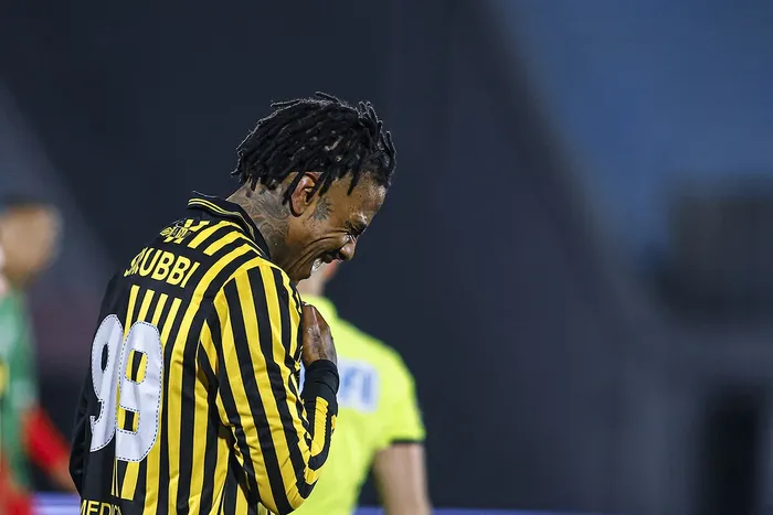 Abel Hernández, de Peñarol, el 26 de setiembre, en el estadio Centenario. · Foto: Guillermo Legaria, Agencia Gamba