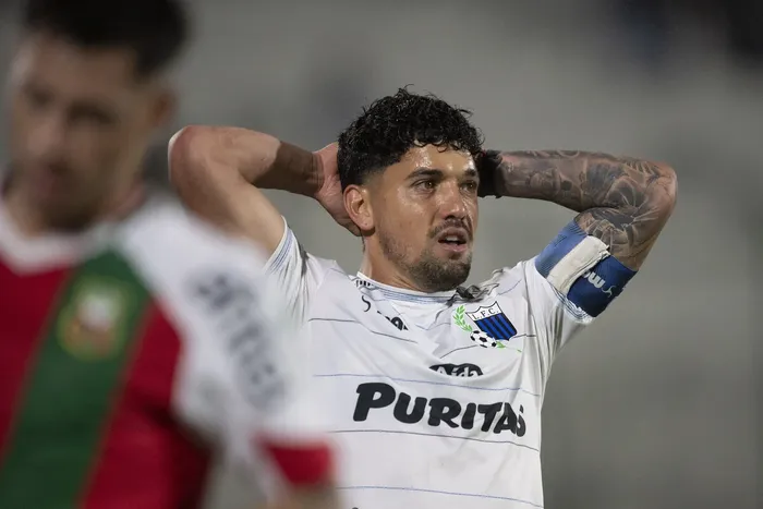 Federico Martínez, de Liverpool, el 9 de octubre, durante el partido ante Deportivo Maldonado por la décima fecha del Torneo Clausura, en el estadio Domingo Burgueño, en Maldonado. · Foto: Fernando Morán, Agencia Gamba