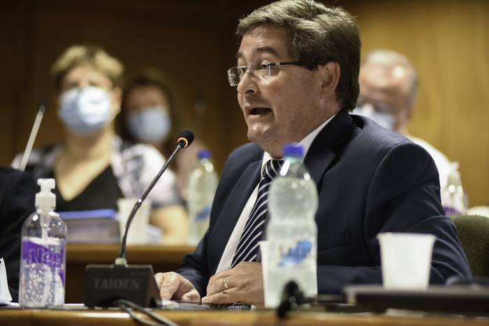 Leonardo Cipriani, durante una Comisión de Salud del Senado (archivo, enero de 2021). · Foto: Federico Gutiérrez