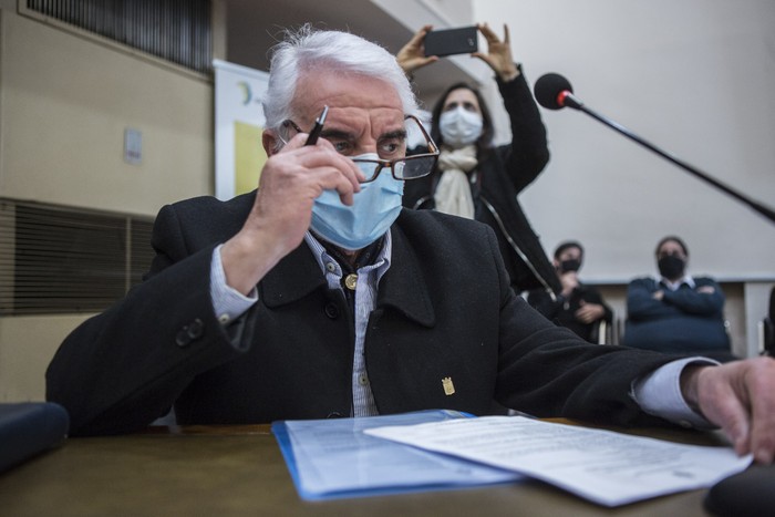 Jesús Bentancur, intendente de Maldonado, durante una sesión del Congreso de Intendentes. (archivo, julio de 2020) · Foto: .