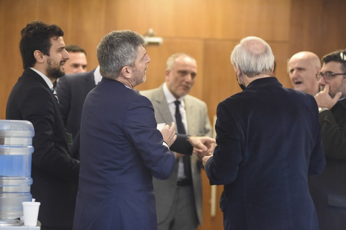 Abogados defensores durante un receso de una audiencia (archivo, agosto de 2020). · Foto: Federico Gutiérrez