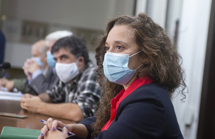 Oscar Andrade y Verónica Mato, el 22 de marzo, en la sede del la Federación Rural.

 · Foto: Alessandro Maradei