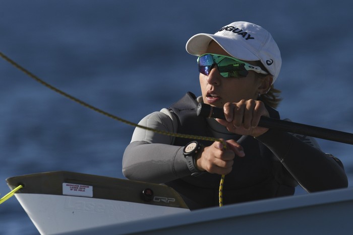 Dolores Moreira durante un entrenamiento en Punta del Este (archivo, junio de 2021). · Foto: Fernando Morán