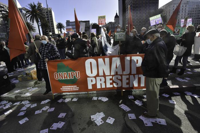 Manifestación ONAJPU en Torre Ejecutiva ( archivo julio de 2021) · Foto: Federico Gutiérrez