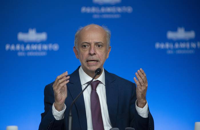 Javier García, durante una conferencia de prensa (archivo, mayo de 2021). · Foto: Alessandro Maradei