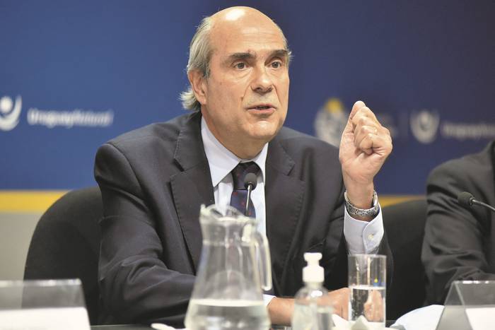 Pablo Abdala, durante una conferencia de prensa (archivo, agosto de 2021). · Foto: Federico Gutiérrez