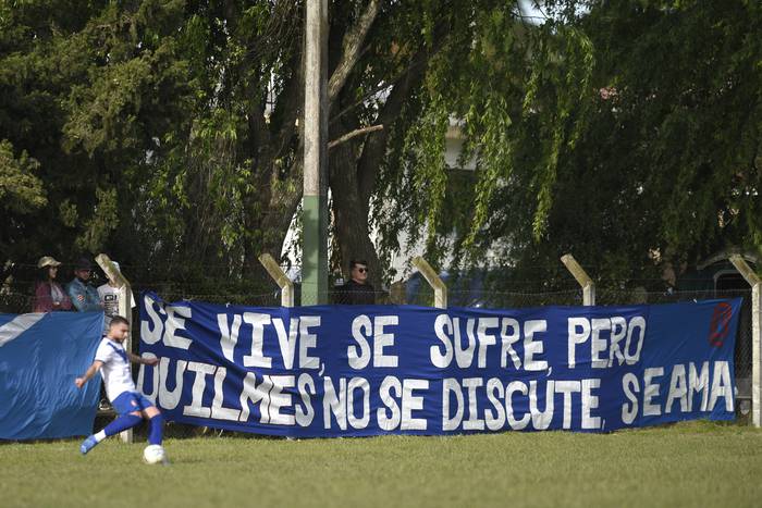 Partido San Jacinto - Quilmes, el 17 de octubre, en el Estadio Mario Vecino, en San Jacinto. · Foto: Fernando Morán