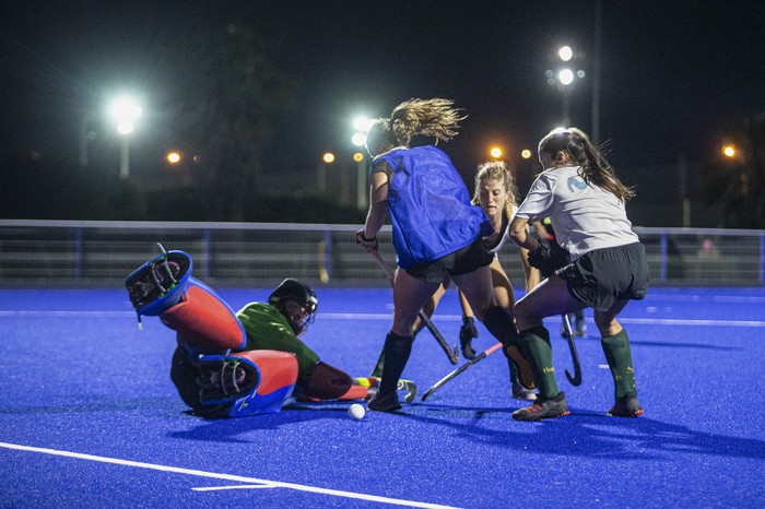 Entrenamiento de la selección uruguaya de hockey. (Archivo, noviembre de 2021) · Foto: Ernesto Ryan