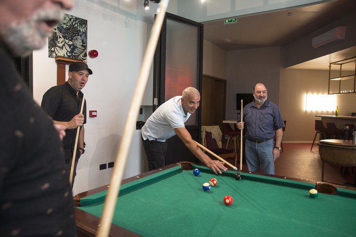 4 en Línea, Mario Carrero, Emiliano Muñóz, El Zurdo Bessio y  Eduardo Larbanois (archivo, diciembre de 2021). · Foto: Natalia Rovira